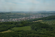 Lörrach vom Chrischona Turm aus gesehen (15 Minuten entfernt)